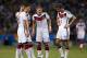 From left, Germany's Mesut Ozil, Toni Kroos, Miroslav Klose and Thomas Mueller stand over a free kick during the group G World Cup soccer match between Germany and Ghana at the Arena Castelao in Fortaleza, Brazil, Saturday, June 21, 2014. (AP Photo/Frank Augstein)