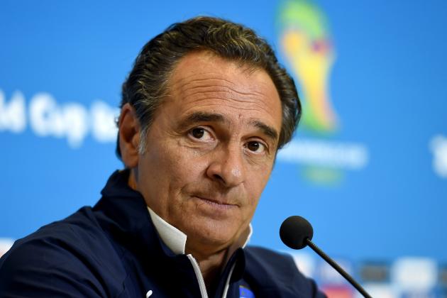 NATAL, BRAZIL - JUNE 23: Head coach Italy Cesare Prandelli reacts during press conference at the Dunas Arena in Natal on June 23, 2014 in Natal, Brazil. (Photo by Claudio Villa/Getty Images)