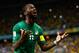 FORTALEZA, BRAZIL - JUNE 24: Didier Drogba of the Ivory Coast celebrates his team's first goal during the 2014 FIFA World Cup Brazil Group C match between Greece and the Ivory Coast at Castelao on June 24, 2014 in Fortaleza, Brazil. (Photo by Jamie McDonald/Getty Images)