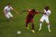 MANAUS, BRAZIL - JUNE 22: William Carvalho of Portugal takes on Graham Zusi and Kyle Beckerman of the United States during the 2014 FIFA World Cup Brazil Group G match between the United States and Portugal at Arena Amazonia on June 22, 2014 in Manaus, Brazil. (Photo by Elsa/Getty Images)