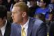 SANTA CRUZ - April 1: Golden State Warriors Assistant coach Brian Scalabrine watches the Santa Cruz Warriors from the bench against the Bakersfield Jam on April 1, 2014 at Kaiser Permanente Arena in Santa Cruz, California. NOTE TO USER: User expressly acknowledges and agrees that, by downloading and/or using this Photograph, user is consenting to the terms and conditions of the Getty Images License Agreement. Mandatory Copyright Notice: Copyright 2014 NBAE (Photo by Tim Cattera/NBAE via Getty Images)