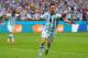 PORTO ALEGRE, BRAZIL - JUNE 25: Lionel Messi of Argentina celebrates scoring his team's first goal during the 2014 FIFA World Cup Brazil Group F match between Nigeria and Argentina at Estadio Beira-Rio on June 25, 2014 in Porto Alegre, Brazil. (Photo by Paul Gilham/Getty Images)