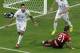United States' Clint Dempsey, left, celebrates scoring his side's second goal during the group G World Cup soccer match between the USA and Portugal at the Arena da Amazonia in Manaus, Brazil, Sunday, June 22, 2014. (AP Photo/Themba Hadebe)