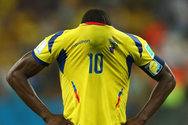 RIO DE JANEIRO, BRAZIL - JUNE 25: Walter Ayovi of Ecuador reacts after a 0-0 draw during the 2014 FIFA World Cup Brazil Group E match between Ecuador and France at Maracana on June 25, 2014 in Rio de Janeiro, Brazil. (Photo by Julian Finney/Getty Images)