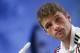 German national soccer player Thomas Mueller attends a news conference in Santo Andre near Porto Seguro, Brazil, Tuesday, June 24, 2014. Germany play in group G of the 2014 soccer World Cup. (AP Photo/Matthias Schrader)
