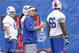 Jun 18, 2014; Buffalo, NY, USA; Buffalo Bills head coach Doug Marrone talks to rookie offensive lineman Seantrel Henderson (66) during the Bills Minicamp at Ralph Wilson Stadium. Mandatory Credit: Kevin Hoffman-USA TODAY Sports