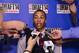 NEW YORK - JUNE 25: NBA Draft Prospect Dante Exum, speaks to the media during media availability as part of the 2014 NBA Draft on June 25, 2014 at the Westin Times Square in New York City. NOTE TO USER: User expressly acknowledges and agrees that, by downloading and/or using this photograph, user is consenting to the terms and conditions of the Getty Images License Agreement. Mandatory Copyright Notice: Copyright 2013 NBAE (Photo by David Dow/NBAE via Getty Images)