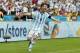 Argentina's Lionel Messi celebrates after scoring his side's second goal during the group F World Cup soccer match against Argentina at the Estadio Beira-Rio in Porto Alegre, Brazil, Wednesday, June 25, 2014. (AP Photo/Jon Super)