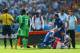 PORTO ALEGRE, BRAZIL - JUNE 25: Sergio Aguero of Argentina receives treatment during the 2014 FIFA World Cup Brazil Group F match between Nigeria and Argentina at Estadio Beira-Rio on June 25, 2014 in Porto Alegre, Brazil. (Photo by Jeff Gross/Getty Images)