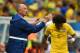 BRASILIA, BRAZIL - JUNE 23: Head coach Luiz Felipe Scolari of Brazil gestures during the 2014 FIFA World Cup Brazil Group A match between Cameroon and Brazil at Estadio Nacional on June 23, 2014 in Brasilia, Brazil. (Photo by Buda Mendes/Getty Images)