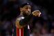 SAN ANTONIO, TX - JUNE 15: LeBron James #6 of the Miami Heat calls a play against the San Antonio Spurs during Game Five of the 2014 NBA Finals at the AT&T Center on June 15, 2014 in San Antonio, Texas. NOTE TO USER: User expressly acknowledges and agrees that, by downloading and or using this photograph, User is consenting to the terms and conditions of the Getty Images License Agreement. (Photo by Andy Lyons/Getty Images)
