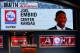 NEW YORK, NY - JUNE 26: A video screen shows the selection of Joel Embiid of Kansas as the #3 overall pick in the first round by the Philadelphia 76ers during the 2014 NBA Draft at Barclays Center on June 26, 2014 in the Brooklyn borough of New York City. NOTE TO USER: User expressly acknowledges and agrees that, by downloading and/or using this Photograph, user is consenting to the terms and conditions of the Getty Images License Agreement. (Photo by Mike Stobe/Getty Images)