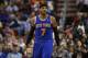 New York Knicks' Carmelo Anthony in action during an NBA basketball game against the Philadelphia 76ers, Friday, March 21, 2014, in Philadelphia. (AP Photo/Matt Slocum)