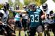 JACKSONVILLE, FL - MAY 16: Beau Blakenship #33 of the Jacksonville Jaguars works out during rookie minicamp at Everbank Field on May 16, 2014 in Jacksonville, Florida. (Photo by Rob Foldy/Getty Images)