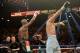 LAS VEGAS, NV - MAY 03: (L-R) Floyd Mayweather Jr. and Marcos Maidana both put up their arms after the 12th round of their WBC/WBA welterweight unification fight at the MGM Grand Garden Arena on May 3, 2014 in Las Vegas, Nevada. Mayweather took Maidana's title with a majority-decision victory. (Photo by Harry How/Getty Images)