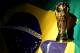 PORTO SEGURO, BRAZIL - JUNE 12: A replica of the FIFA world cup trophy is displayed during the Group A match between Brazil and Croatia on June 12, 2014 in Porto Seguro, Brazil. (Photo by Martin Rose/Getty Images)