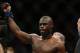 Dec 28, 2013; Las Vegas, NV, USA; Uriah Hall during his UFC Middleweight Bout against Chris Leben (not pictured) at the MGM Grand Garden Arena. Mandatory Credit: Jayne Kamin-Oncea-USA TODAY Sports