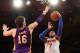 Jan 26, 2014; New York, NY, USA; New York Knicks small forward Carmelo Anthony (7) shoots the ball as Los Angeles Lakers center Pau Gasol (16) defends during the fourth quarter at Madison Square Garden. The Knicks won 110-103. Mandatory Credit: Anthony Gruppuso-USA TODAY Sports
