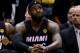 SAN ANTONIO, TX - JUNE 15: LeBron James #6 of the Miami Heat reacts on the bench against the San Antonio Spurs during Game Five of the 2014 NBA Finals at the AT&T Center on June 15, 2014 in San Antonio, Texas. NOTE TO USER: User expressly acknowledges and agrees that, by downloading and or using this photograph, User is consenting to the terms and conditions of the Getty Images License Agreement. (Photo by Andy Lyons/Getty Images)