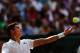 LONDON, ENGLAND - JULY 04: Milos Raonic of Canada during his Gentlemen's Singles semi-final match against Roger Federer of Switzerland on day eleven of the Wimbledon Lawn Tennis Championships at the All England Lawn Tennis and Croquet Club on July 4, 2014 in London, England. (Photo by Matthew Stockman/Getty Images)