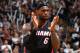 SAN ANTONIO, TX - JUNE 15: LeBron James #6 of the Miami Heat reacts during Game Five of the 2014 NBA Finals at AT&T Center on June 15, 2014 in San Antonio, Texas. NOTE TO USER: User expressly acknowledges and agrees that, by downloading and/or using this photograph, user is consenting to the terms and conditions of the Getty Images License Agreement. Mandatory Copyright Notice: Copyright 2014 NBAE (Photo by Nathaniel S. Butler/NBAE via Getty Images)