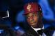 Andrew Wiggins of Kansas stops for a television interview after being selected by the Cleveland Cavaliers as the number one pick in the 2014 NBA draft, Thursday, June 26, 2014, in New York. (AP Photo/Kathy Willens)
