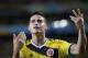 Colombia's James Rodriguez celebrates after scoring his side's fourth goal during the group C World Cup soccer match between Japan and Colombia at the Arena Pantanal in Cuiaba, Brazil, Tuesday, June 24, 2014. (AP Photo/Felipe Dana)