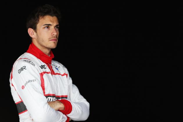 BAHRAIN, BAHRAIN - FEBRUARY 28:  Jules Bianchi of France and Marussia poses for a photograph during day two of Formula One Winter Testing at the Bahrain International Circuit on February 28, 2014 in Bahrain, Bahrain.  (Photo by Mark Thompson/Getty Images)