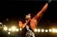09 Oct 2000: Sting celebrates after defeating Mike Sanders after their bout at the World Chamionship Wrestling ''Thunder Down Under'' night at the Sydney Entertainment Centre, Sydney, Australia. Mandatory Credit: Scott Barbour/ALLSPORT