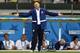Brazil's coach Luiz Felipe Scolari spreads his arms as he watches the World Cup semifinal soccer match between Brazil and Germany at the Mineirao Stadium in Belo Horizonte, Brazil, Tuesday, July 8, 2014. (AP Photo/Frank Augstein)
