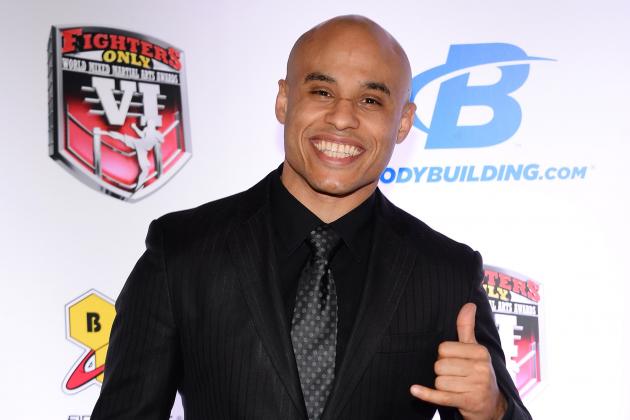 LAS VEGAS, NV - FEBRUARY 07:  World Series of Fighting Vice President Ali Abdelaziz arrives at the sixth annual Fighters Only World Mixed Martial Arts Awards at The Palazzo Las Vegas on February 7, 2014 in Las Vegas, Nevada.  (Photo by Ethan Miller/Getty Images)