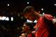 SAN ANTONIO, TX - JUNE 15: Chris Bosh #1 of the Miami Heat stands for the National Anthem before the game against the San Antonio Spurs in Game Five of the 2014 NBA Finals on June 15, 2014 at AT&T Center in San Antonio, Texas. NOTE TO USER: User expressly acknowledges and agrees that, by downloading and or using this photograph, User is consenting to the terms and conditions of the Getty Images License Agreement. Mandatory Copyright Notice: Copyright 2014 NBAE (Photo by Jesse D. Garrabrant/NBAE via Getty Images)