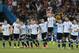 Argentine players react during a penalty shoot-out in the World Cup semifinal soccer match between the Netherlands and Argentina at the Itaquerao Stadium in Sao Paulo Brazil, Wednesday, July 9, 2014. Argentina defeated the Netherlands 4-2 in a penalty shootout after a 0-0 tie after extra time to advance to the finals against Germany. (AP Photo/Victor R. Caivano)