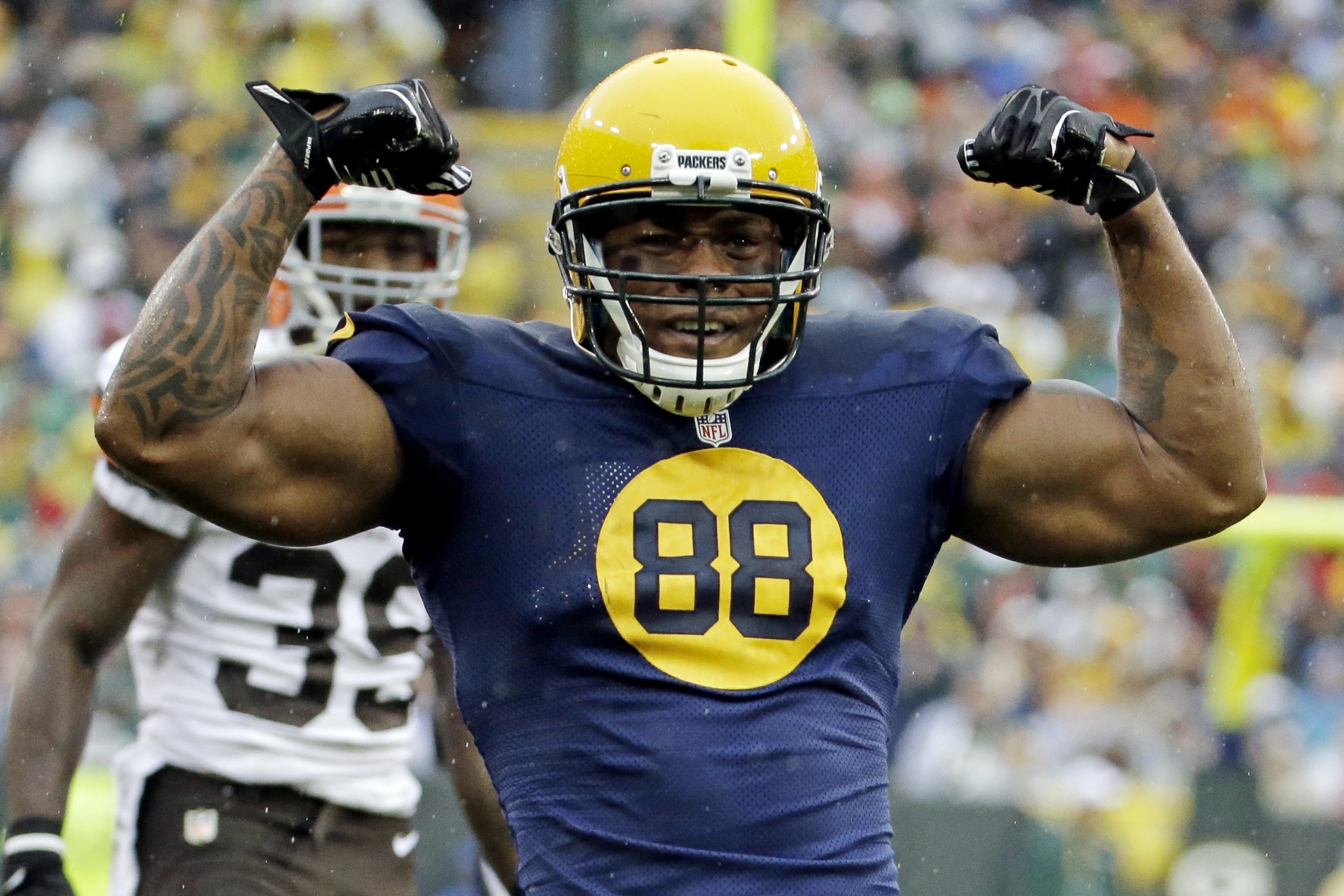 Green Bay Packers tight end Jermichael Finley bruised spinal cord