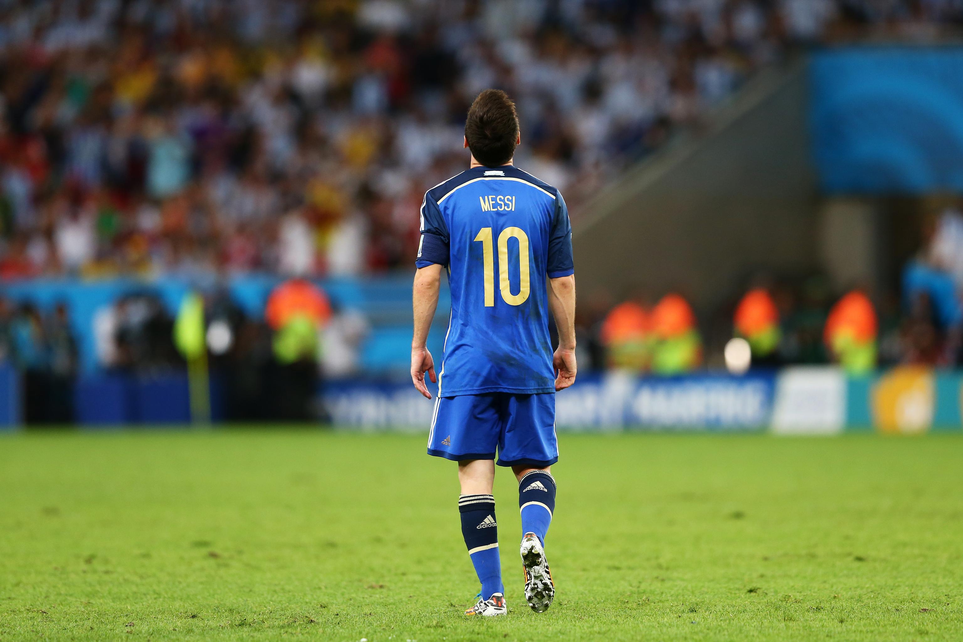 Adidas 2014 Argentina Away World Cup Finalists Messi