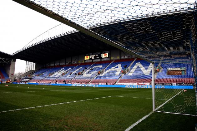 WIGAN, ENGLAND - JANUARY 04: General view of the DW Stadium prior to the Budweiser FA Cup Third Round match between Wigan Athletic and Milton Keynes Dons at DW Stadium on January 4, 2014 in Wigan, England. (Photo by Ben Hoskins/Getty Images)