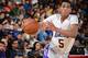 LAS VEGAS, NV - JULY 11: Jordan Clarkson #5 of the Los Angeles Lakers drives to the basket against the Toronto Raptors during the game on July 11, 2014 at the Cox Pavilion in Las Vegas, Nevada. NOTE TO USER: User expressly acknowledges and agrees that, by downloading and or using this photograph, User is consenting to the terms and conditions of the Getty Images License Agreement. Mandatory Copyright Notice: Copyright 2014 NBAE (Photo by Garrett Ellwood/NBAE via Getty Images)