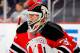NEWARK, NJ - APRIL 11: Martin Brodeur #30 of the New Jersey Devils looks on against the New York Islanders during the game at the Prudential Center on April 11, 2014 in Newark, New Jersey. (Photo by Andy Marlin/NHLI via Getty Images)