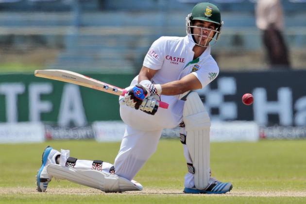 South Africa's Jean-Paul Duminy plays a shot during the second day of the first test cricket match against Sri Lanka in Galle, Sri Lanka, Thursday, July 17, 2014. (AP Photo/Eranga Jayawardena)