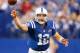 INDIANAPOLIS, IN - DECEMBER 01: Andrew Luck #12 of the Indianapolis Colts throws a third quarter pass while playing the Tennessee Titans at Lucas Oil Stadium on December 1, 2013 in Indianapolis, Indiana. Indianapolis won the game 22-14. (Photo by Gregory Shamus/Getty Images)