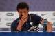 France's player Loic Remy attends a press conference in Ribeirao Preto, Brazil, Friday, June 13, 2014. France is in group E at the World Cup soccer tournament and plays its first match Sunday. (AP Photo/David Vincent)