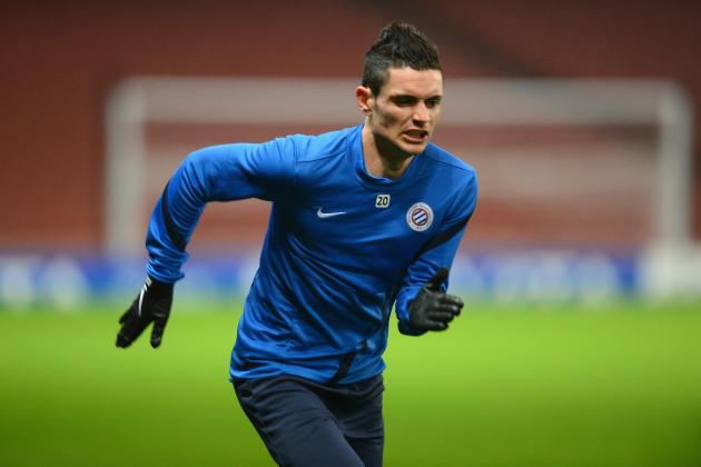 LONDON, ENGLAND - NOVEMBER 20:  Remy Cabella of Montpellier in action during a Montpellier Herault SC training session ahead of tomorrow's UEFA Champions League Group B match against Arsenal at Emirates Stadium on November 20, 2012 in London, England.  (Photo by Mike Hewitt/Getty Images)