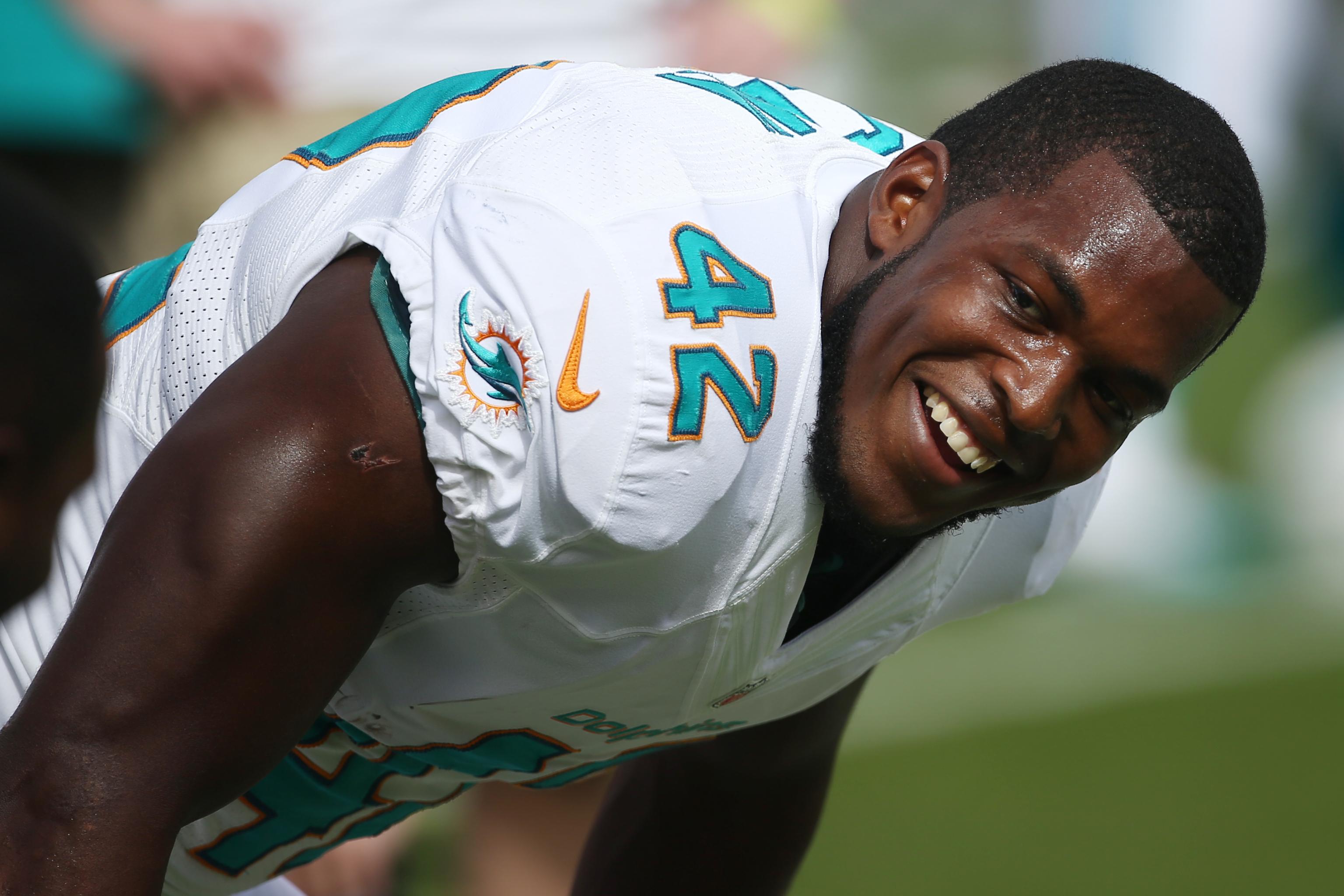 Miami Dolphins fullback Charles Clay (42) in action against the