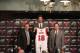 CHICAGO, IL - JULY 18: Chicago Bulls head coach Tom Thibodeau and general manager Gar Forman introduce newly-signed free agent Pau Gasol during a press conference at the United Center on July 18, 2014 in Chicago, Illinois. NOTE TO USER: User expressly acknowledges and agrees that, by downloading and or using this Photograph, user is consenting to the terms and conditions of the Getty Images License Agreement. Mandatory Copyright Notice: Copyright 2014 NBAE (Photo by Gary Dineen/NBAE via Getty Images)