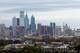 PHILADELPHIA, PA - APRIL 25: A general view of the Philadelphia city skyline prior to the game between the Philadelphia Flyers and the New York Rangers in Game Four of the First Round of the 2014 NHL Stanley Cup Playoffs at the Wells Fargo Center on April 25, 2014 in Philadelphia, Pennsylvania. (Photo by Bruce Bennett/Getty Images)
