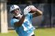 Carolina Panthers wide receiver Kelvin Benjamin catches the ball at NFL football minicamp in Charlotte, N.C., Thursday, June 19, 2014. (AP Photo/Nell Redmond)