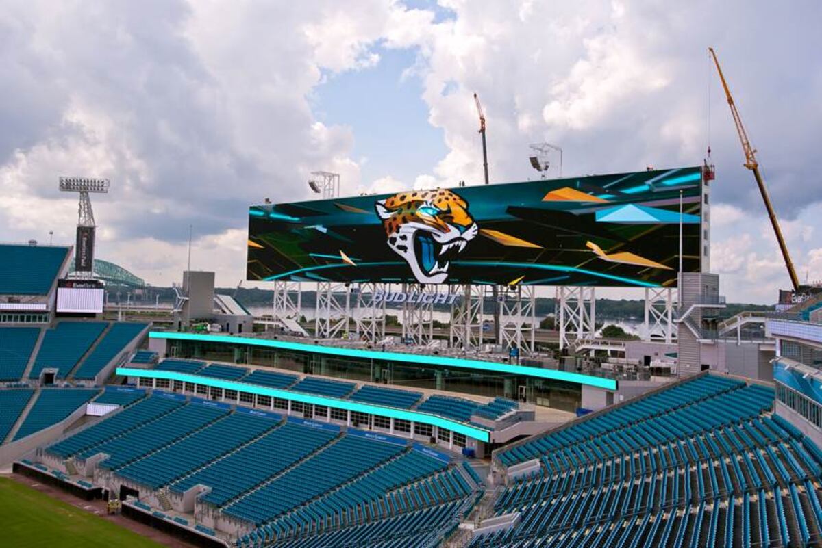 Jacksonville Jaguars Reveal World's Largest Scoreboards Bleacher