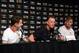 Jul 22, 2014; Pasadena, CA, USA; Manchester United midfielder Ander Herrera, head coach Louis Van Gaal and defender Luke Shaw talk to the media during a press conference a day before the game against the Los Angeles Galaxy at the Rose Bowl. Mandatory Credit: Jayne Kamin-Oncea-USA TODAY Sports