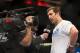 Jan 15, 2014; Duluth, GA, USA; Luke Rockhold is interviewed after his win against Costas Philippou (not pictured) at Gwinnett Center. Rockhold wins. Mandatory Credit: Joshua S. Kelly-USA TODAY Sports