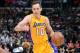 LOS ANGELES, CA - APRIL 8: Steve Nash #10 of the Los Angeles Lakers handles the ball against the Houston Rockets at Staples Center on April 8, 2014 in Los Angeles, California. NOTE TO USER: User expressly acknowledges and agrees that, by downloading and/or using this Photograph, user is consenting to the terms and conditions of the Getty Images License Agreement. Mandatory Copyright Notice: Copyright 2014 NBAE (Photo by Noah Graham/NBAE via Getty Images)